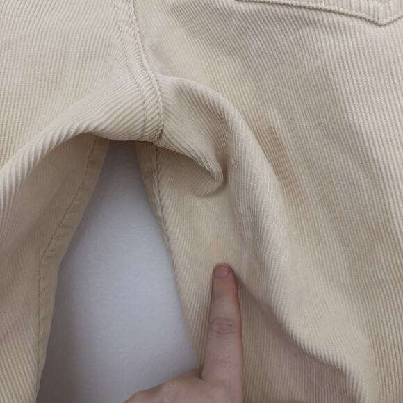 Vtg 90s Ralph Lauren Sport Womens 14 Cream Cords Corduroy Straight Leg Pants - Picture 5 of 7